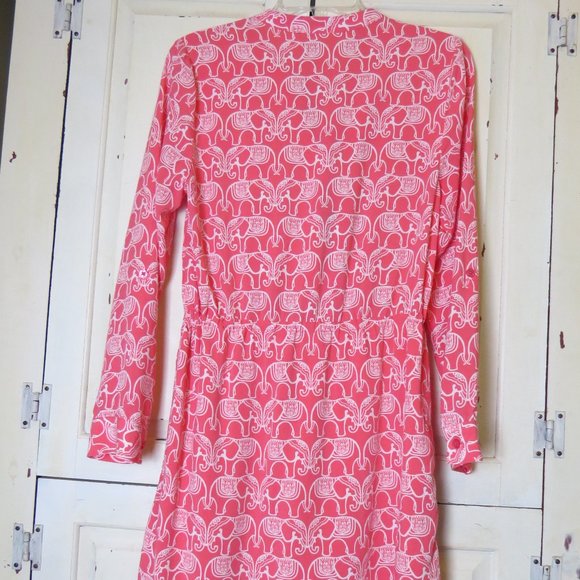 **SOLD** Crown & Ivy Dress / Tunic - Size 8 - Pink - Elephant - Cinch Waist - Picture 6 of 8